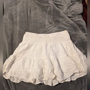 White Eyelet Mini Skirt